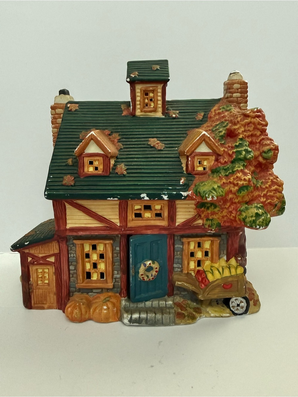 Vintage Ceramic Autumn / Fall House